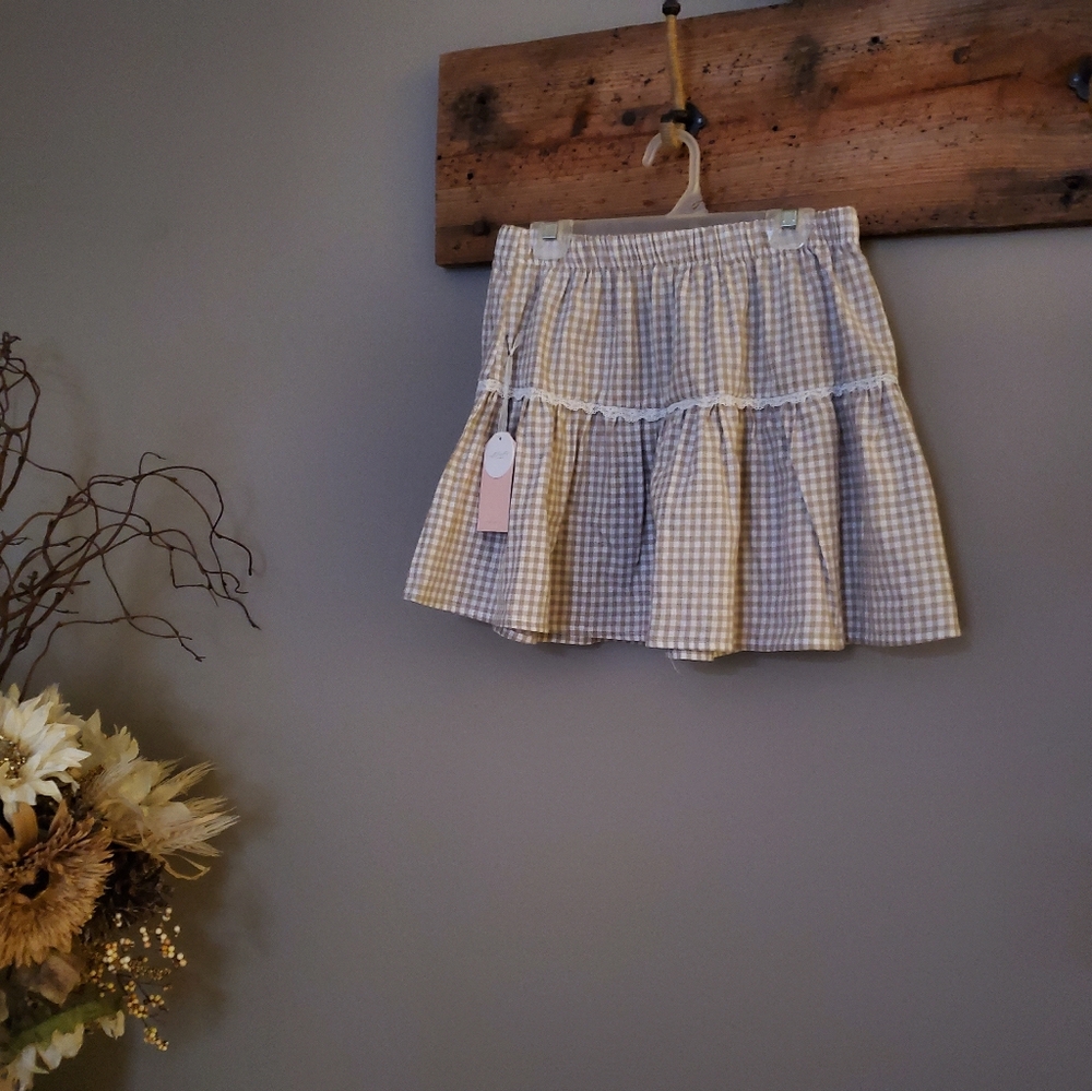 !!Bundle!! 3 Mini Skirts (Gingham Check, Poka Dot, And Plaid Skirts)